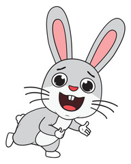 cute rabbit animal cartoon illustration