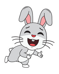 cute rabbit animal cartoon illustration