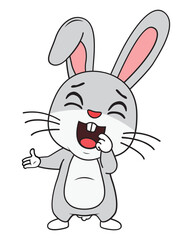 Obraz premium cute rabbit animal cartoon illustration