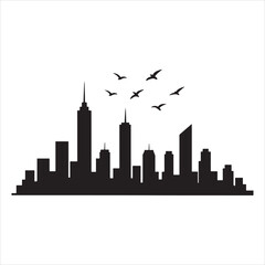 Naklejka premium Modern City Silhouette