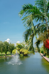 Gardens by the Bay lake view in Singapore