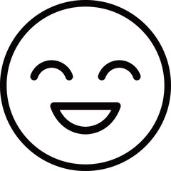 笑顔のアイコン　モノトーン