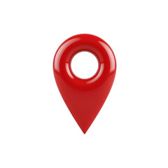 Glossy Red Location Map Pin Icon