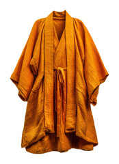 Traditional orange kimono display japanese culture fashion isolated on transparent background, png
