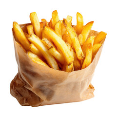 Crispy french fries fast food restaurant food isolated on transparent background, png
