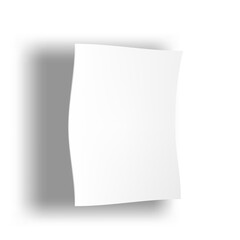 3D Clear Paper A4 Sheet With Shadow