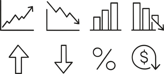 Business growth graph with arrow vector illustration
