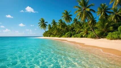 Tropical paradise beach scene