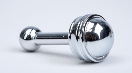 Silver sleigh bells rolling slide isolated on the white background 