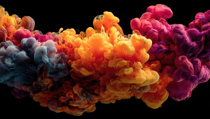 Fototapeta premium Abstract ink swirling in vibrant colors