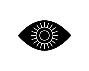 creative details Outline eye icon vector illustration.