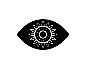 creative details Outline eye icon vector illustration.
