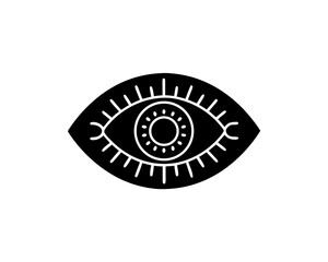 creative details Outline eye icon vector illustration.