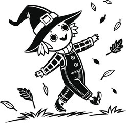 scarecrow svg, halloween vector