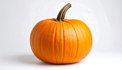 Obraz premium Orange Pumpkin on White Background.