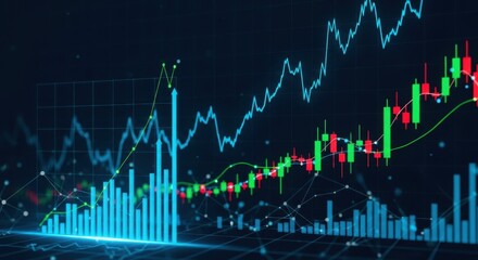 Naklejka premium Global Financial Market Performance Analysis and Future Trends