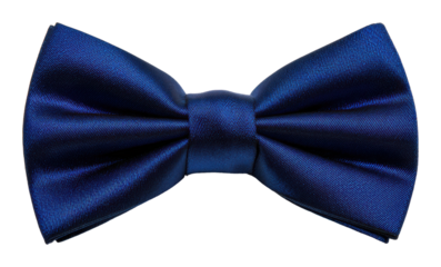 Elegant blue bow tie fashion event product isolated on transparent background, png