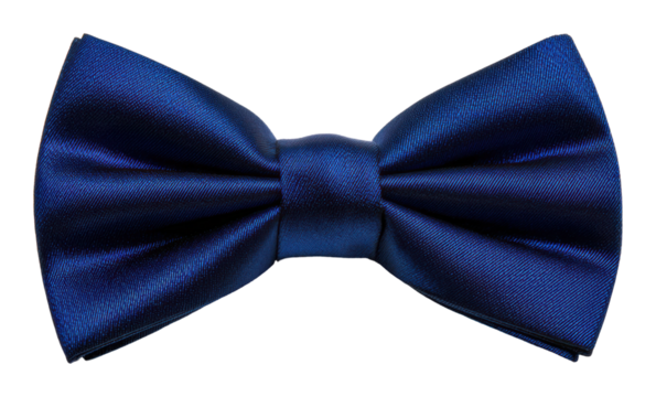 Elegant blue bow tie fashion event product isolated on transparent background, png