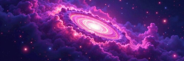 Swirling purple nebula, vibrant cosmic texture, stylish, backgrounds