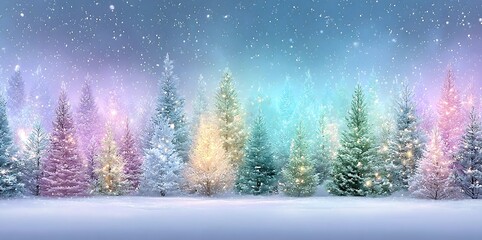 winter landscape with snow and trees