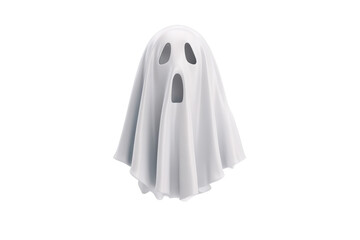 Spooky ghost costume isolated on transparent background