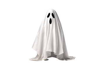 Spooky ghost costume isolated on transparent background