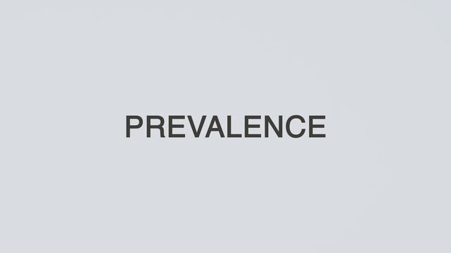 Prevalence concept illustration illustrative word text diagnosed with hand holding stethoscope on white background for medical awareness and health statistics