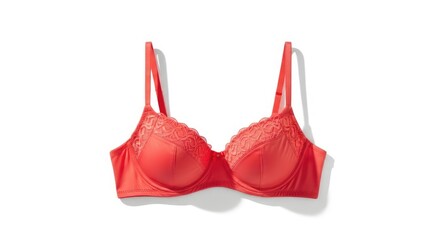 Coral lace push up bra exquisite feminine design perfect for any occasion