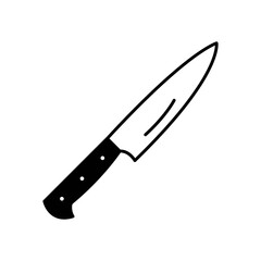 Knife Kitchen Utensil Fill Icon: Cooking and Food Preparation