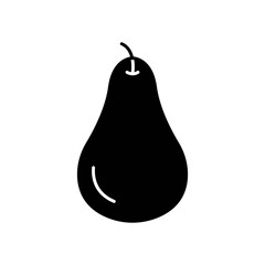 Pear Fruit Fill Icon: Healthy Food and Fresh Produce