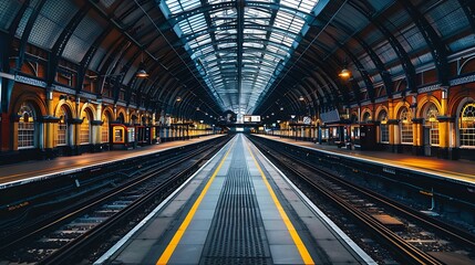 Obraz premium Exploring kings cross station london travel guide architecture and train platform photography tips and tricks