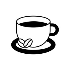 Coffee Cup Fill Icon: Hot Drink and Beverage