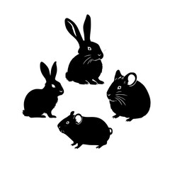 vector illustration of a rabbit