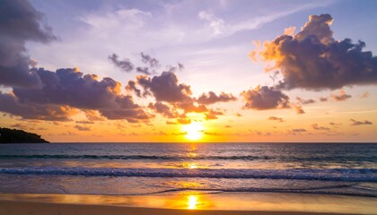 Obraz premium Scenic sunset beach