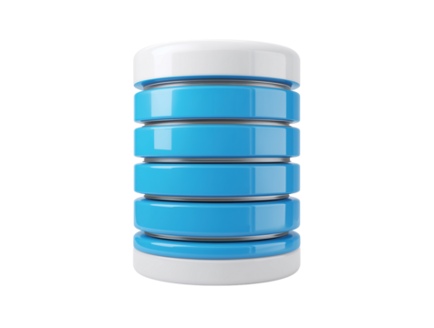  Server Database  Icon 3D isolated on transparent background, Clipart png