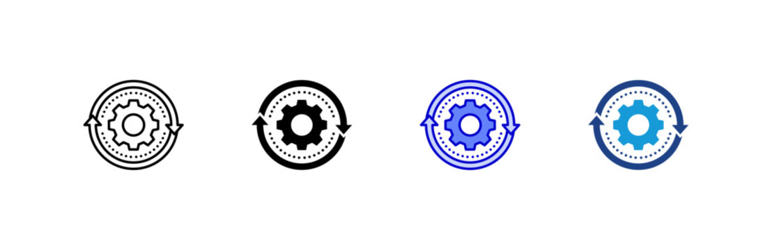 Operating System icon set multiple style collection