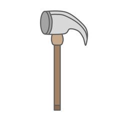 : Clip art illustration of a hammer