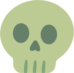 Cute spooky skull face