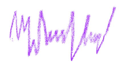 Purple pencil hand writing rhythm set on transparent background