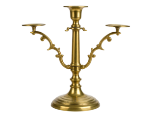 Elegant candlestick holder vintage style isolated on transparent background PNG