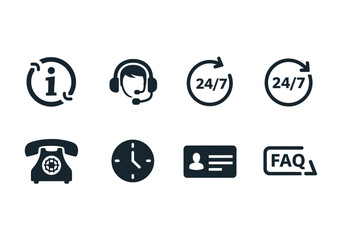 Support Icons: Clean graphic elements representing customer service, offering clear, concise, and immediate assistance around the clock.