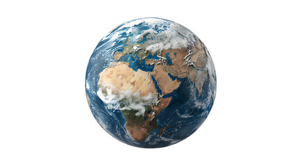 Fototapeta premium Earth globe isolated on white background, HD realistic