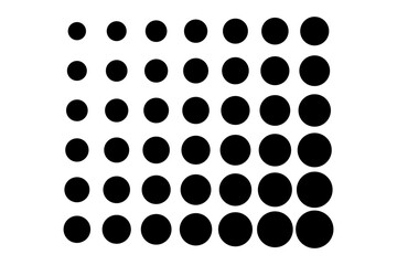 Black gradient dot pattern abstract halftone circles grid design element for modern backgrounds overlays posters and graphic decoration