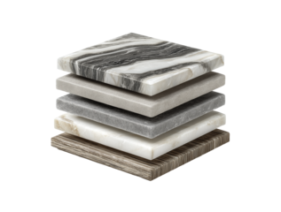 Stack of tiles isolated on transparent background, Clipart png