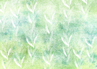 Peaceful summer background, watercolor texture. Environmental art for printing, design, and packaging. Bio, organic abstract background, health of the planet.
