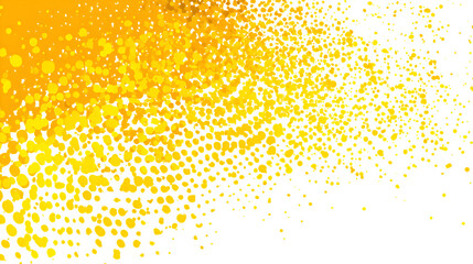 dotted yellow pattern abstract isolated on white background, HD realistic