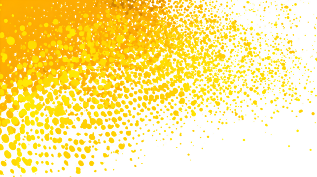 dotted yellow pattern abstract isolated on white background, HD realistic - Powered by Adobe