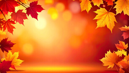 秋色グラデーション背景 &ndash; オレンジ・赤・ブラウンの抽象的なトーン
Abstract Autumn Gradient Background in Orange, Red, and Brown Tones