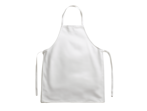 White blank kitchen apron isolated on transparent background, Clipart png