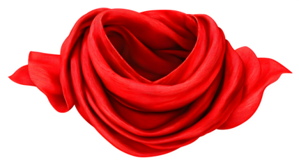 red scarf isolated on white background, HD realistic